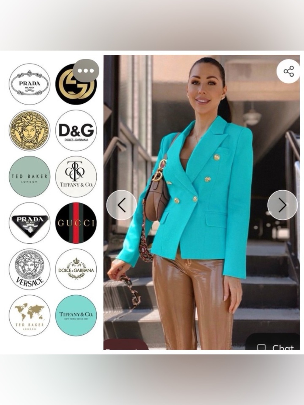 Pegasi Luxury Double-Breasted Textured Blazer in Turquoise